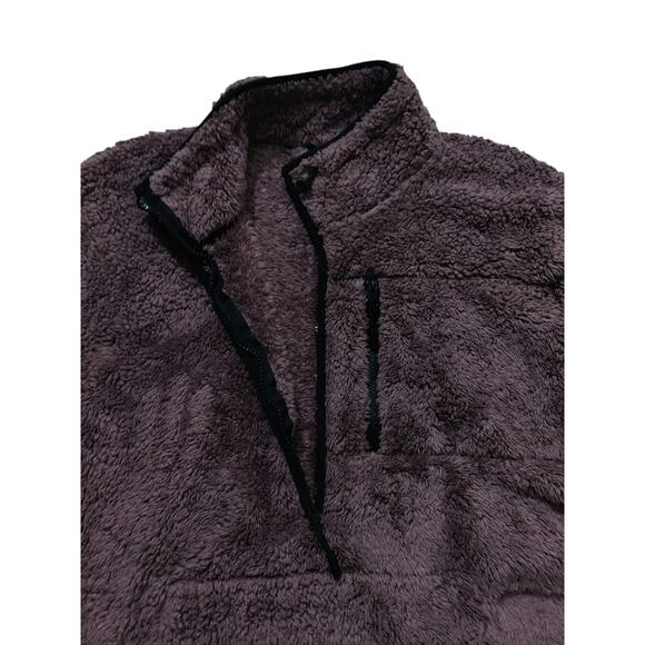 Pink Victoria Secret brown fleece half zip jacket size L - Picture 5 of 11